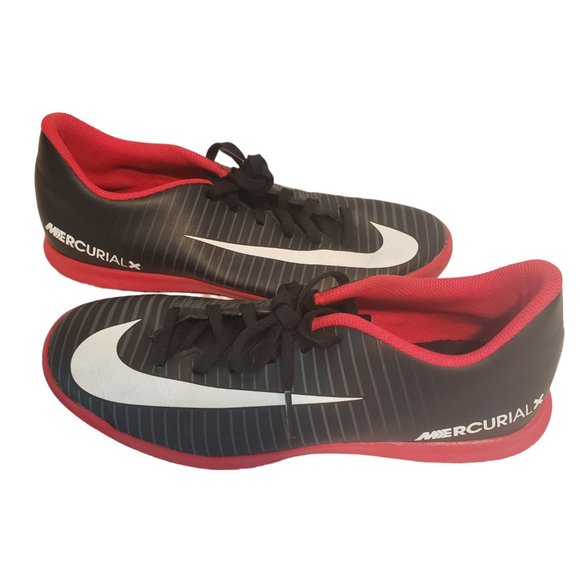 Nike Mercurial Vortex III FG Soccer Shoe Sneaker Indoor Black Red Size 7 (EUR40) - Picture 1 of 5